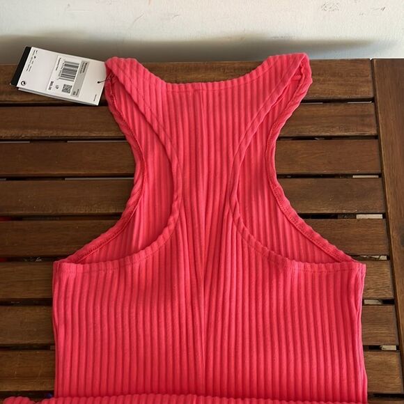 Nike Sportswear Chill Rib Slim Sleeveless Midi Dress Aster Pink XS(FN3679-629） - Picture 7 of 12